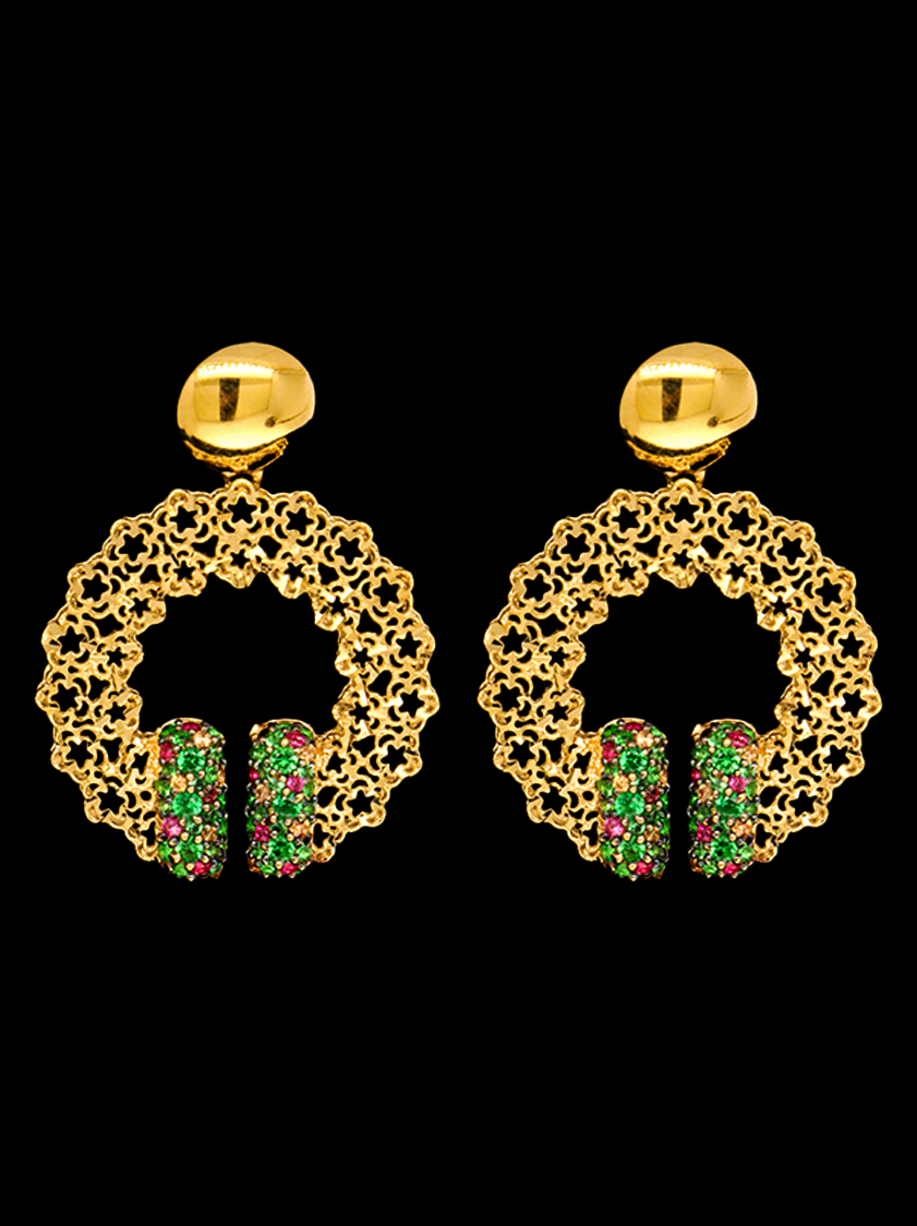 18K Gold Earrings SW13060 — free download